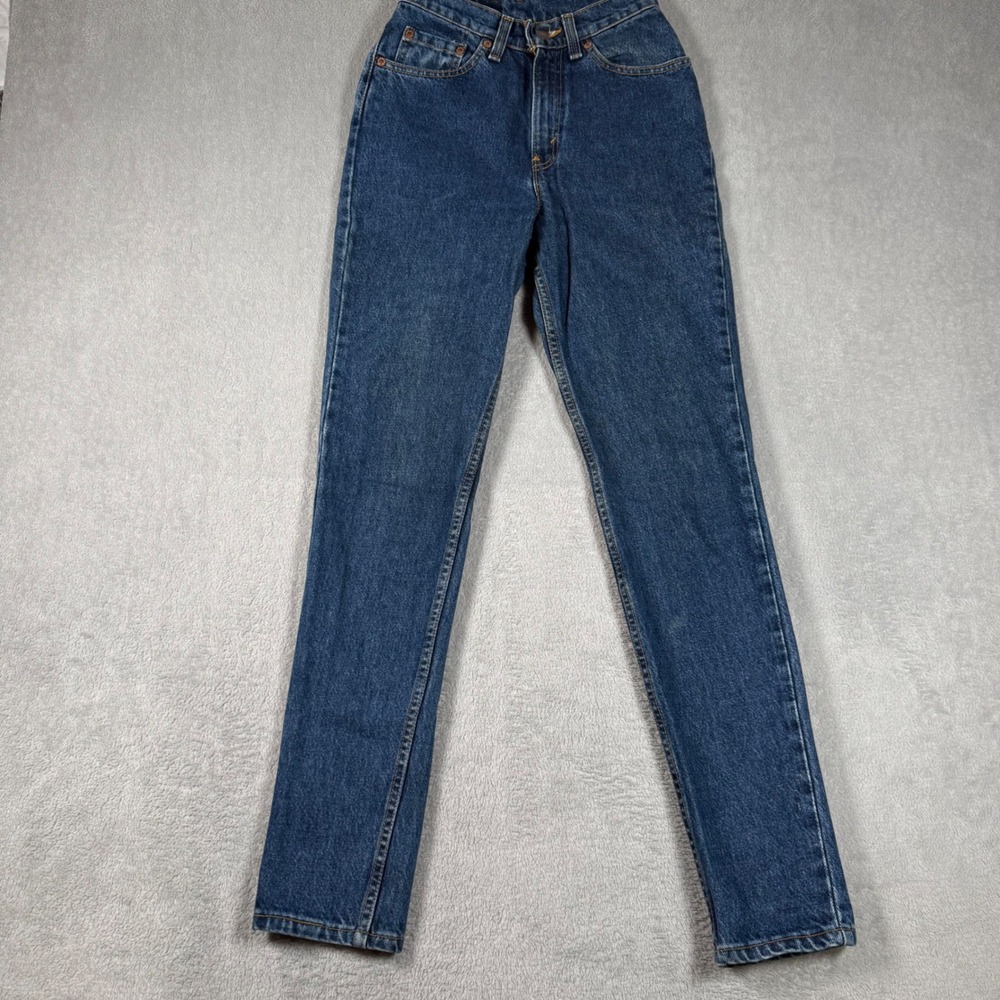 Vintage 90s Levi's 512 Slim Tapered Mom Jeans High Waist 23x30 Made in USA 1996